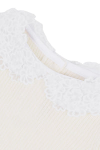 Pull Baby balade parisienne en laine - Nacre