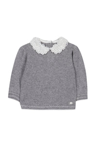 Pull Baby un air de campagne en laine - Gris Chiné Moyen