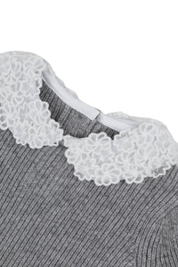 Pull Baby un air de campagne en laine - Gris Chiné Moyen