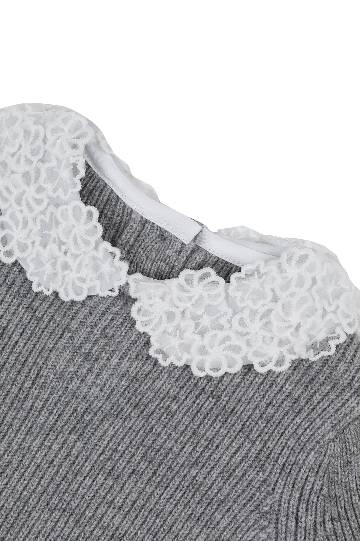 Pull Baby un air de campagne en laine - Gris Chiné Moyen