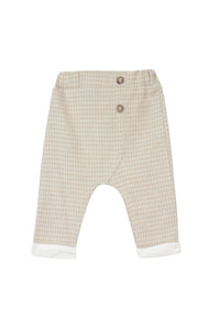 Pantalon globe trotteur en laine - Fauve