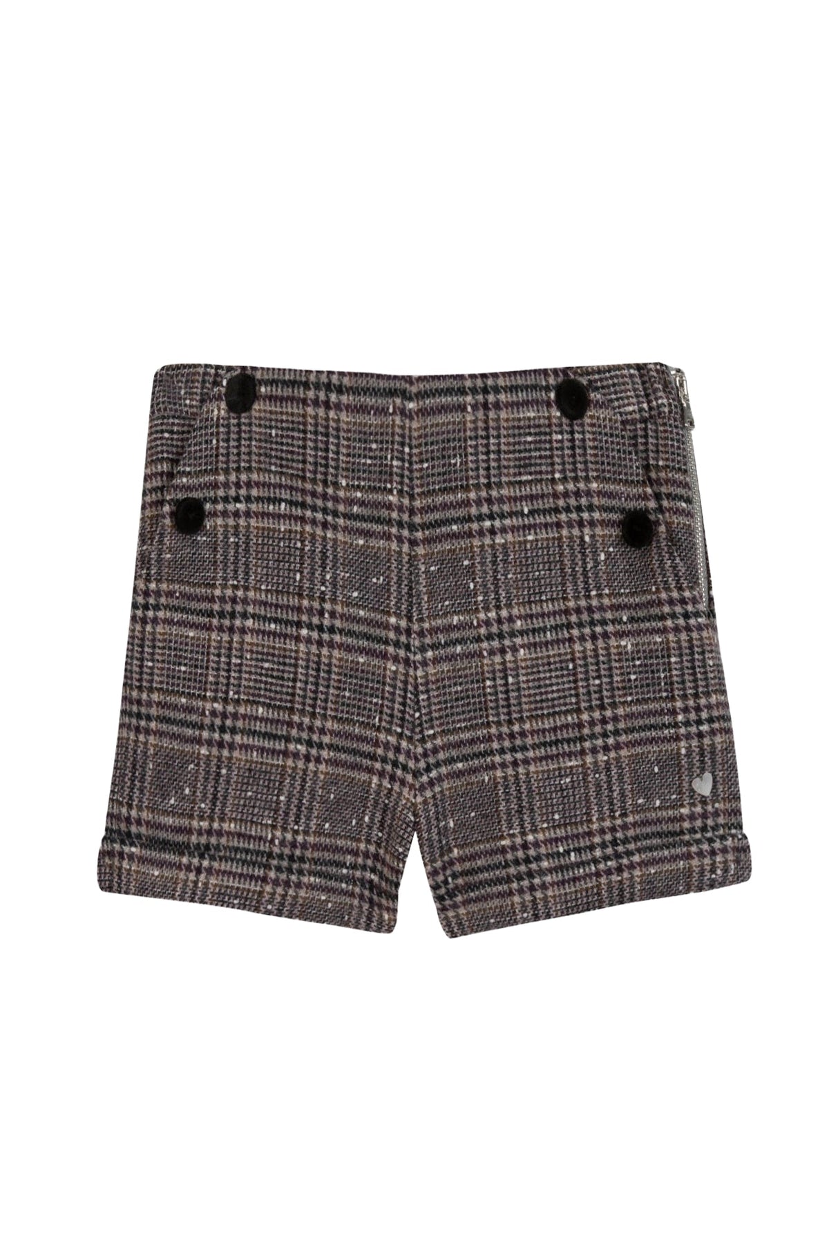 Short Esprit romantique en laine - Gris Chiné Foncé