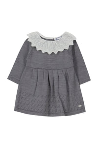 Robe Baby un air de campagne en laine - Gris Chiné Moyen