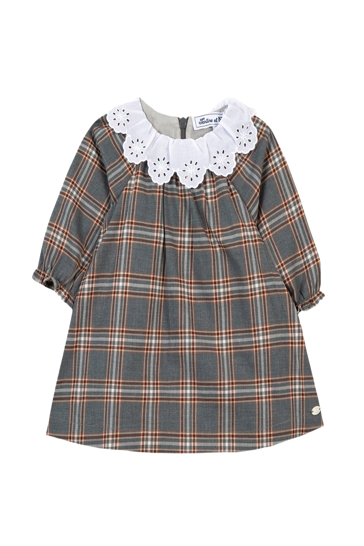 Robe un air de campagne en coton - Gris foncé