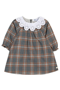 Robe un air de campagne en coton - Gris foncé
