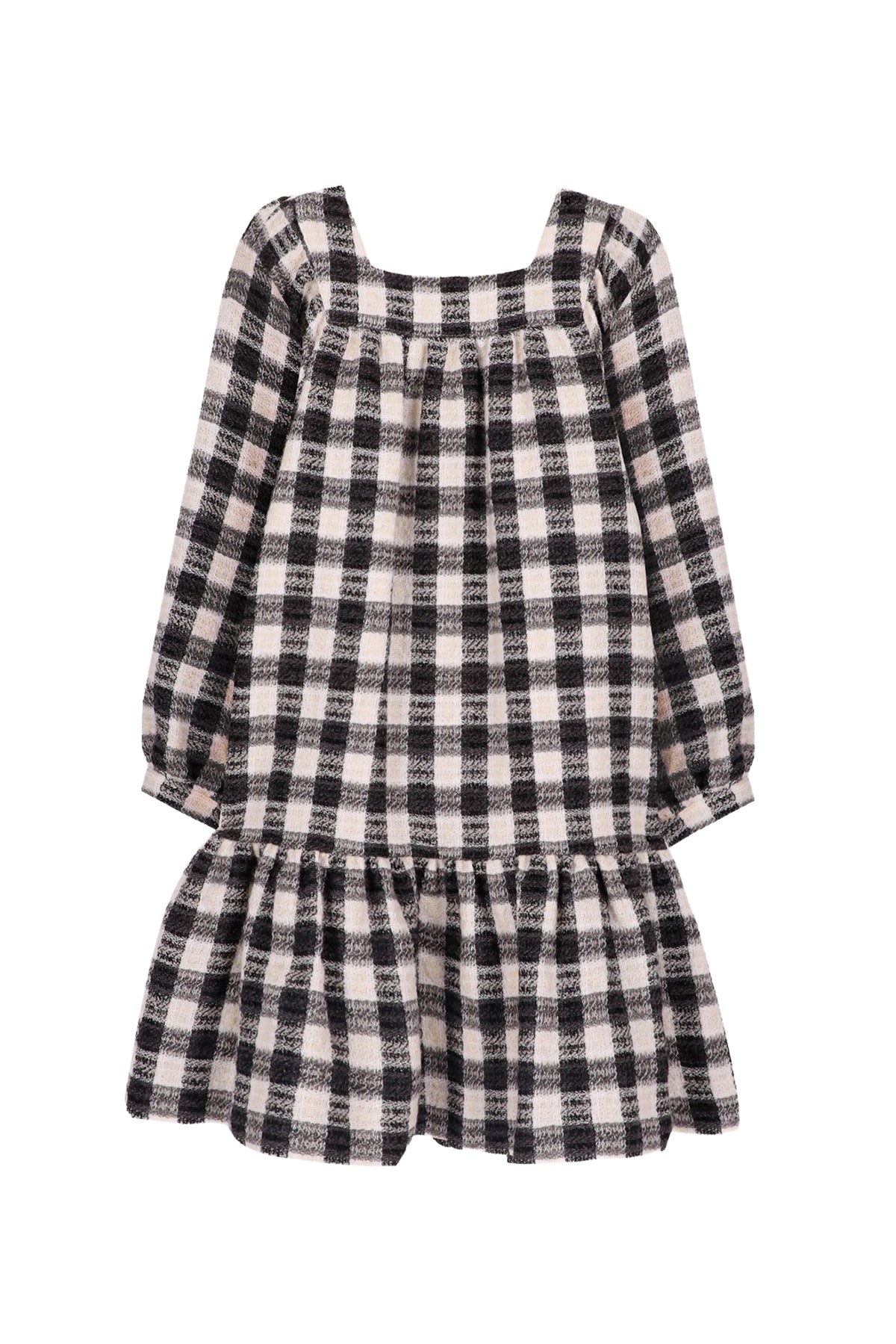 Robe esprit romantique en laine - Anthracite