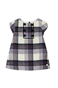 Robe Baby école buisssonnière en laine - Bleuet