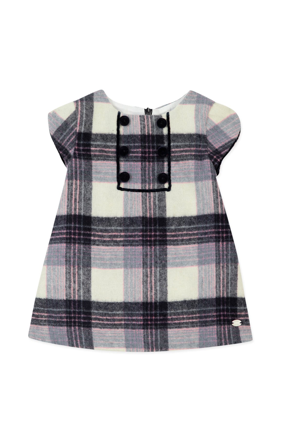 Robe Baby école buisssonnière en laine - Bleuet