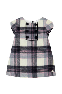 Robe Baby école buisssonnière en laine - Bleuet