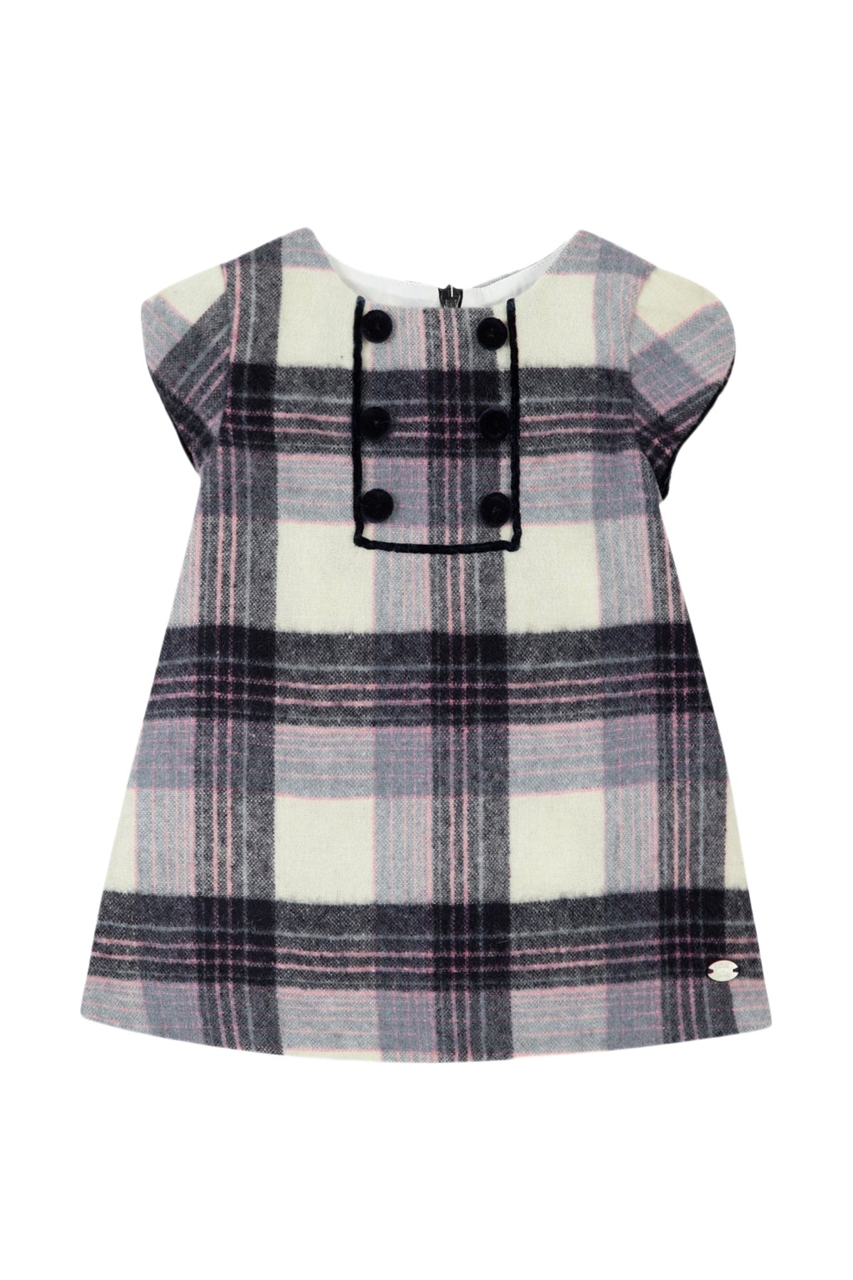 Robe Baby école buisssonnière en laine - Bleuet