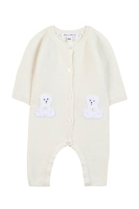 Pull - Ecru broderie mouton