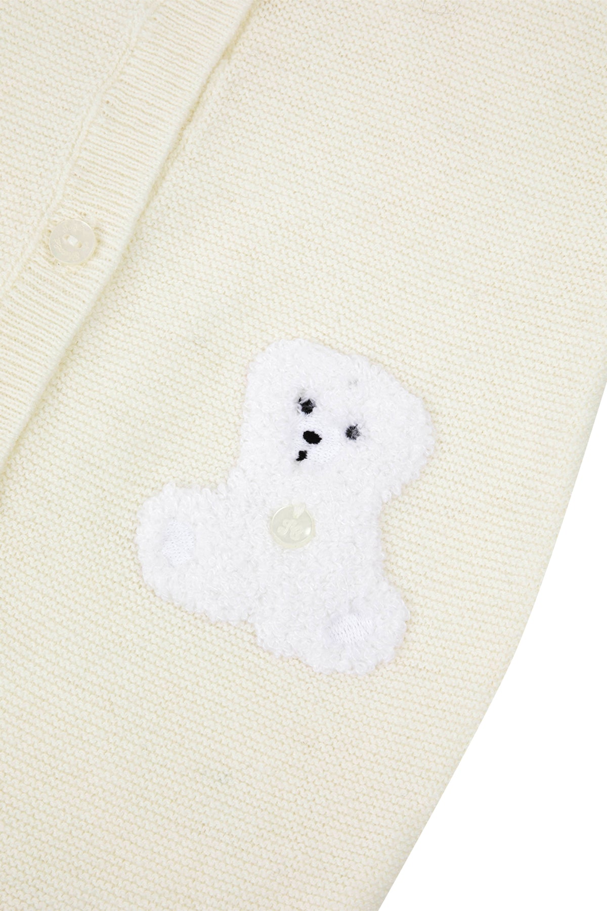 Pull - Ecru broderie mouton