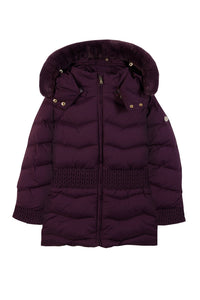 Aubergine / Doudoune Esprit Romantique - Aubergine