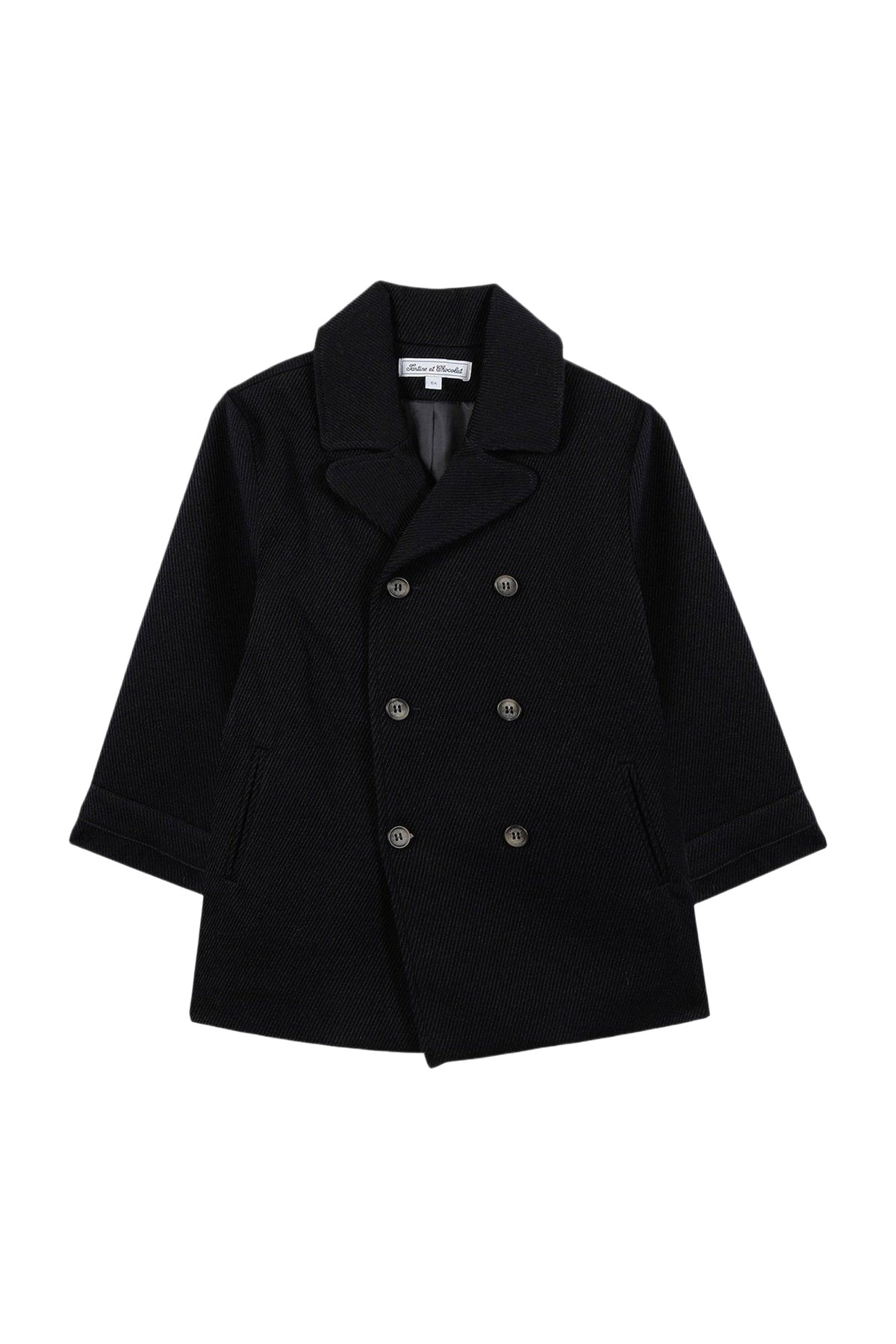Manteau Globe trotteur en laine - Marine