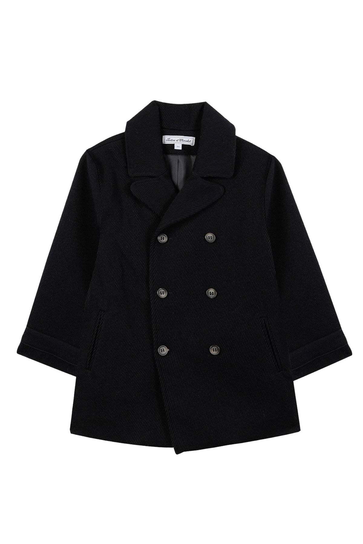 Manteau Globe trotteur en laine - Marine