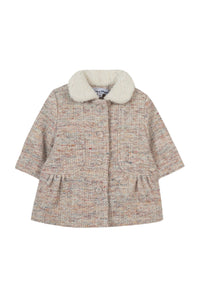 Manteau Baby balade parisienne en laine - Rosée