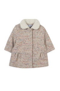 Manteau Baby balade parisienne en laine - Rosée