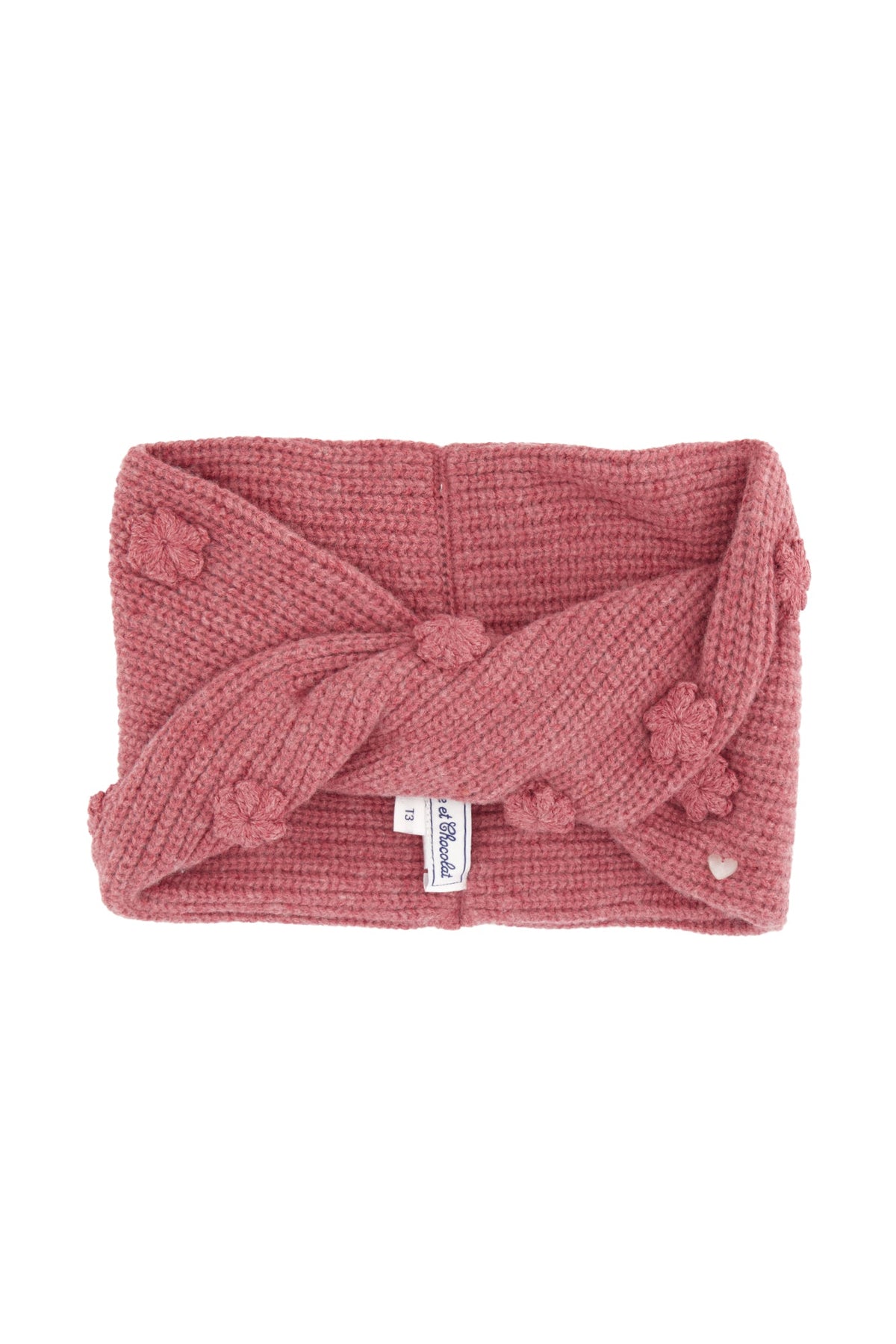 Bandeau École buissonnière en laine - Framboise Chiné