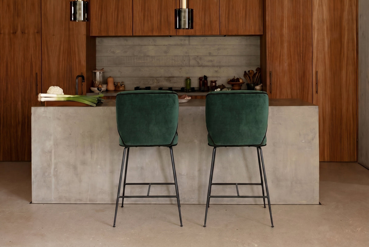 Tabouret de bar Wayne - Vert cèdre