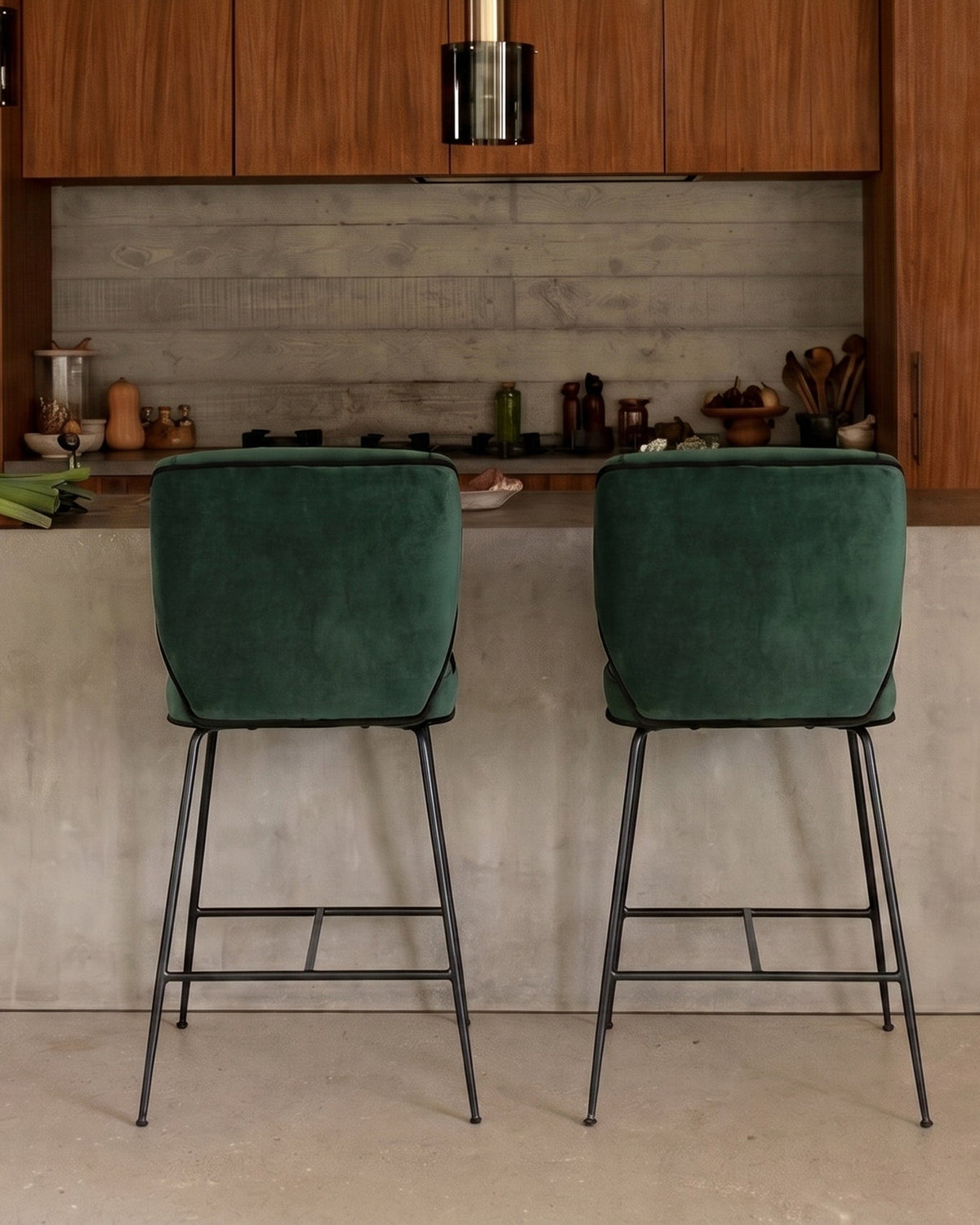 Tabouret de bar Wayne - Vert cèdre