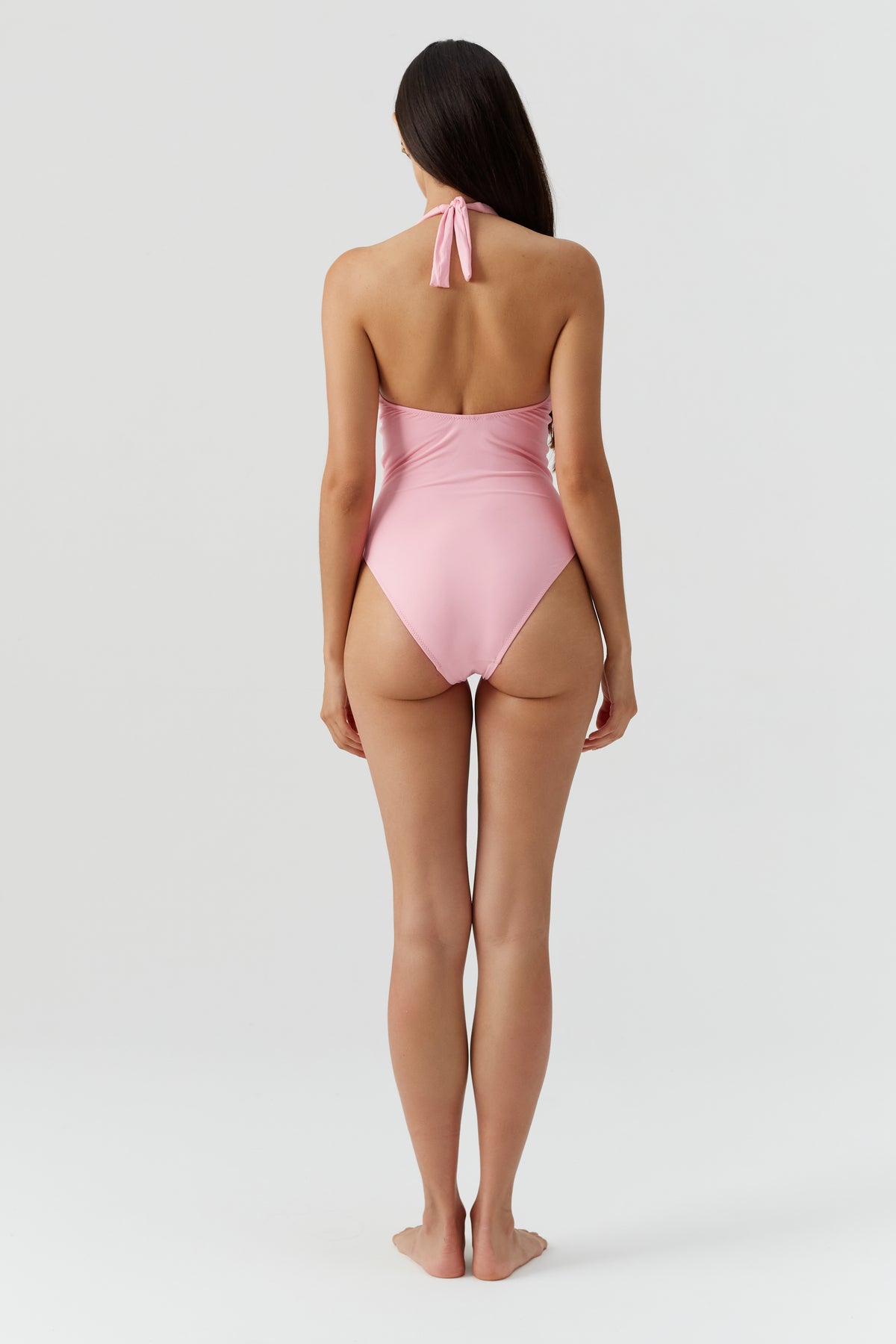 Maillot une pièce halter Tampa - Rose