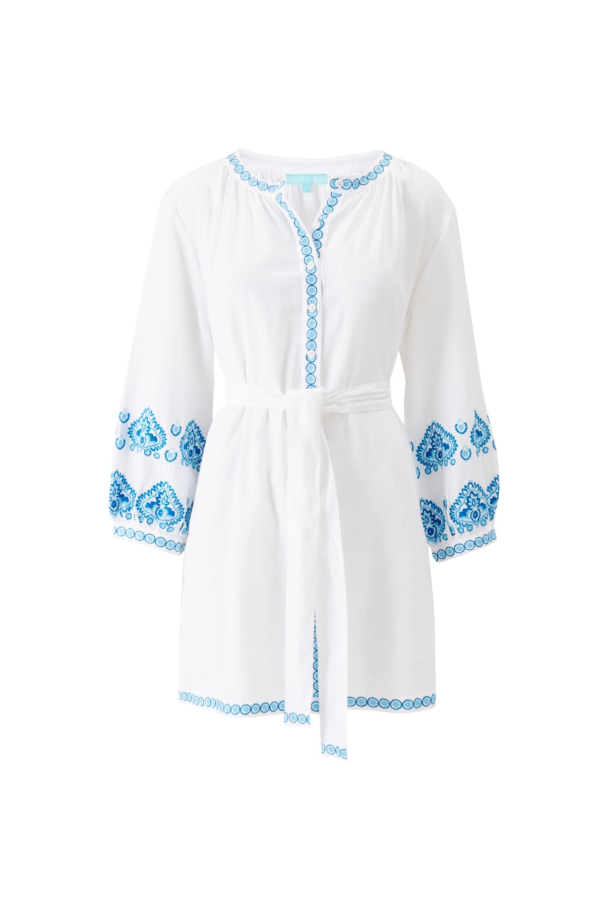 White Teal Caftan - White Teal