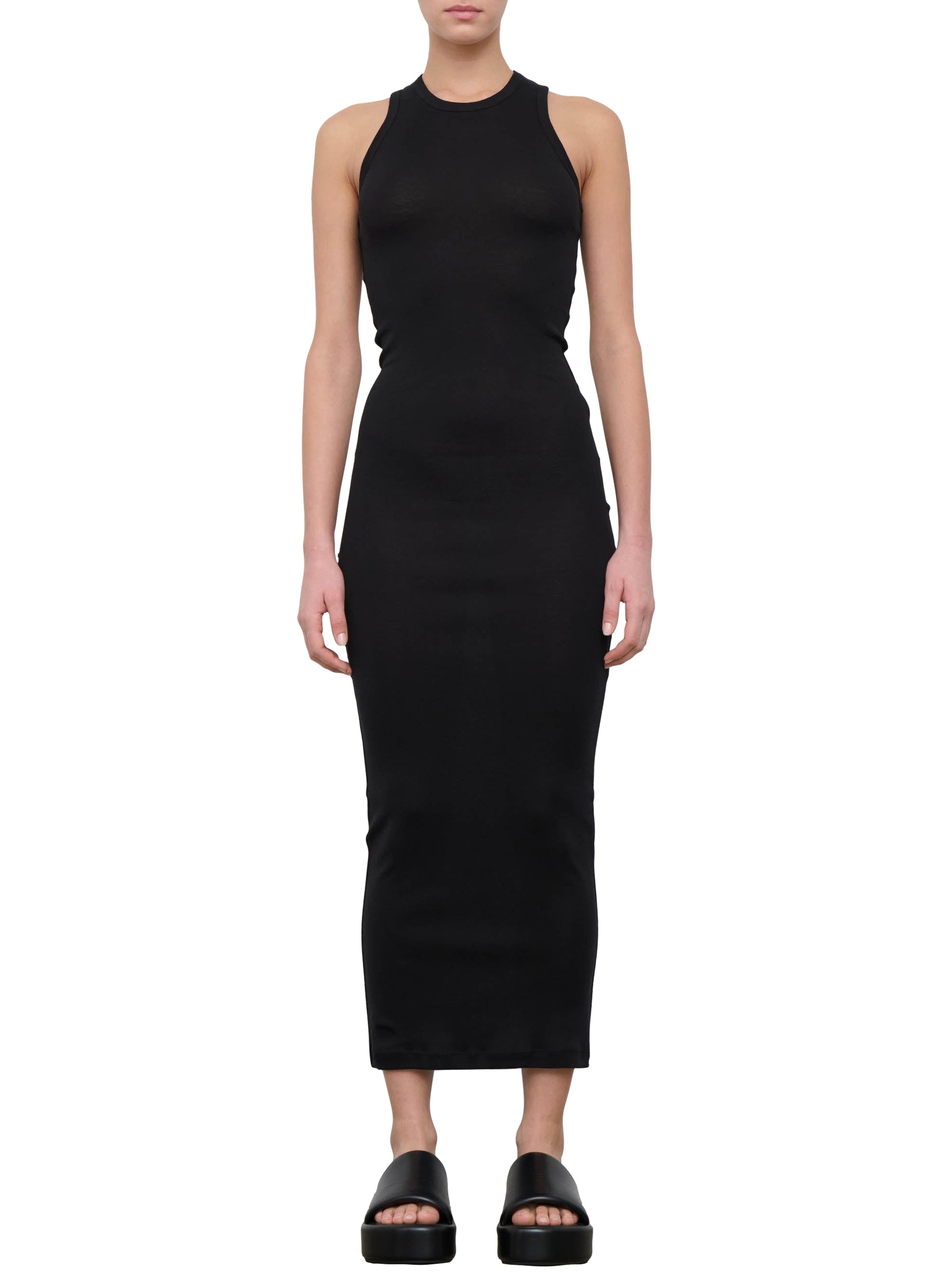 Column tank dress - Black