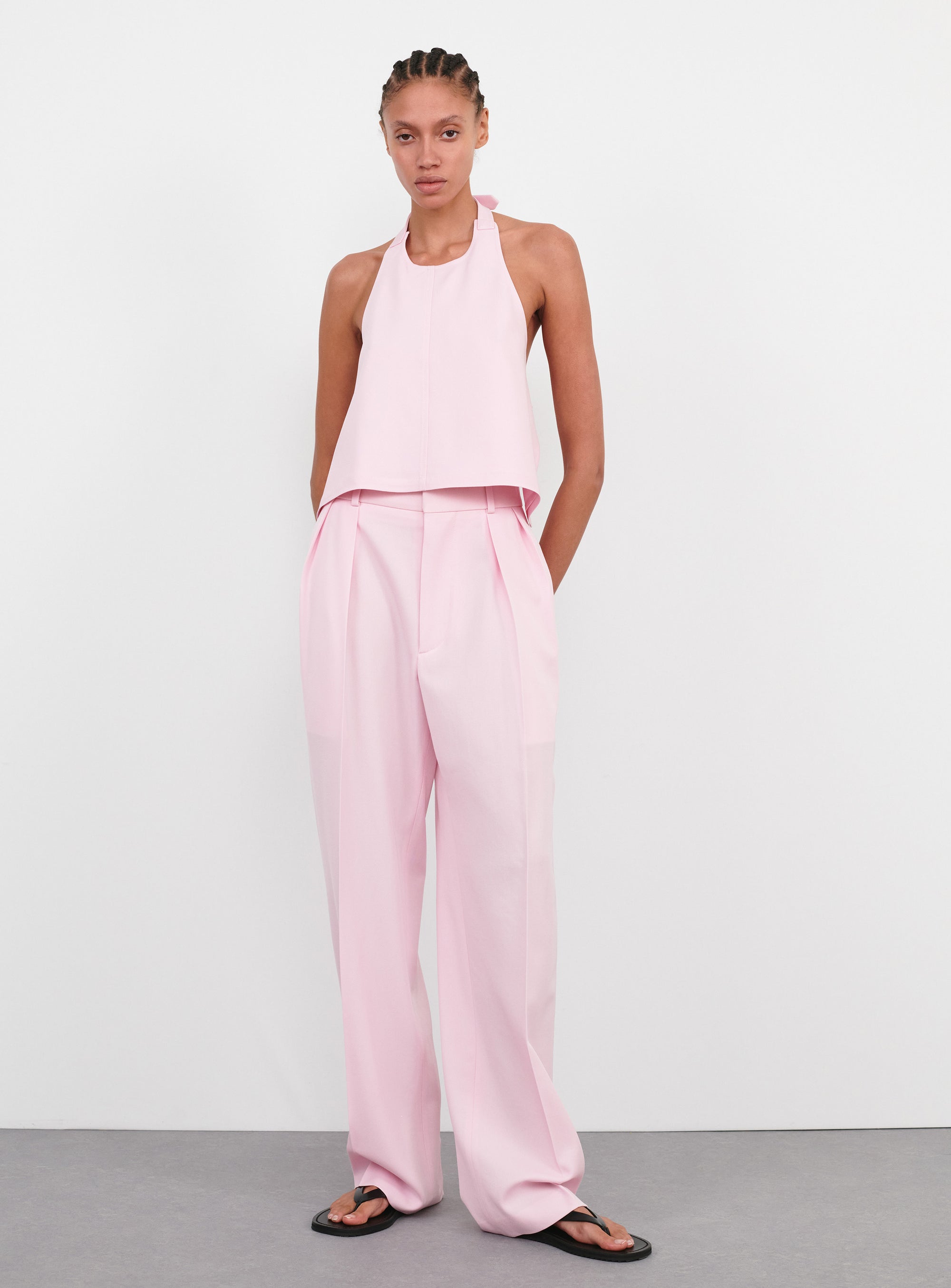 Tapered Low Rise Trouser - Blush