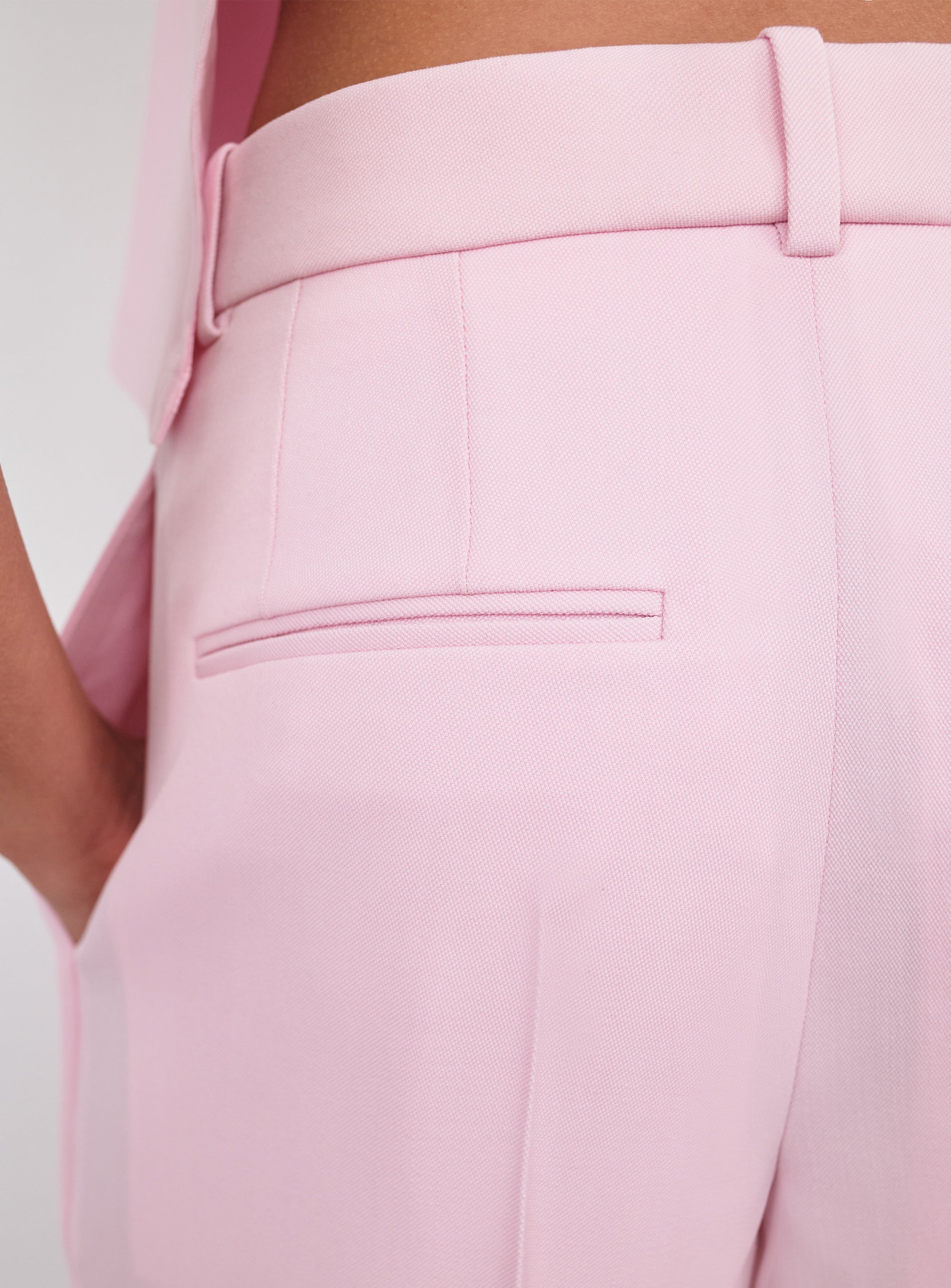 Tapered Low Rise Trouser - Blush