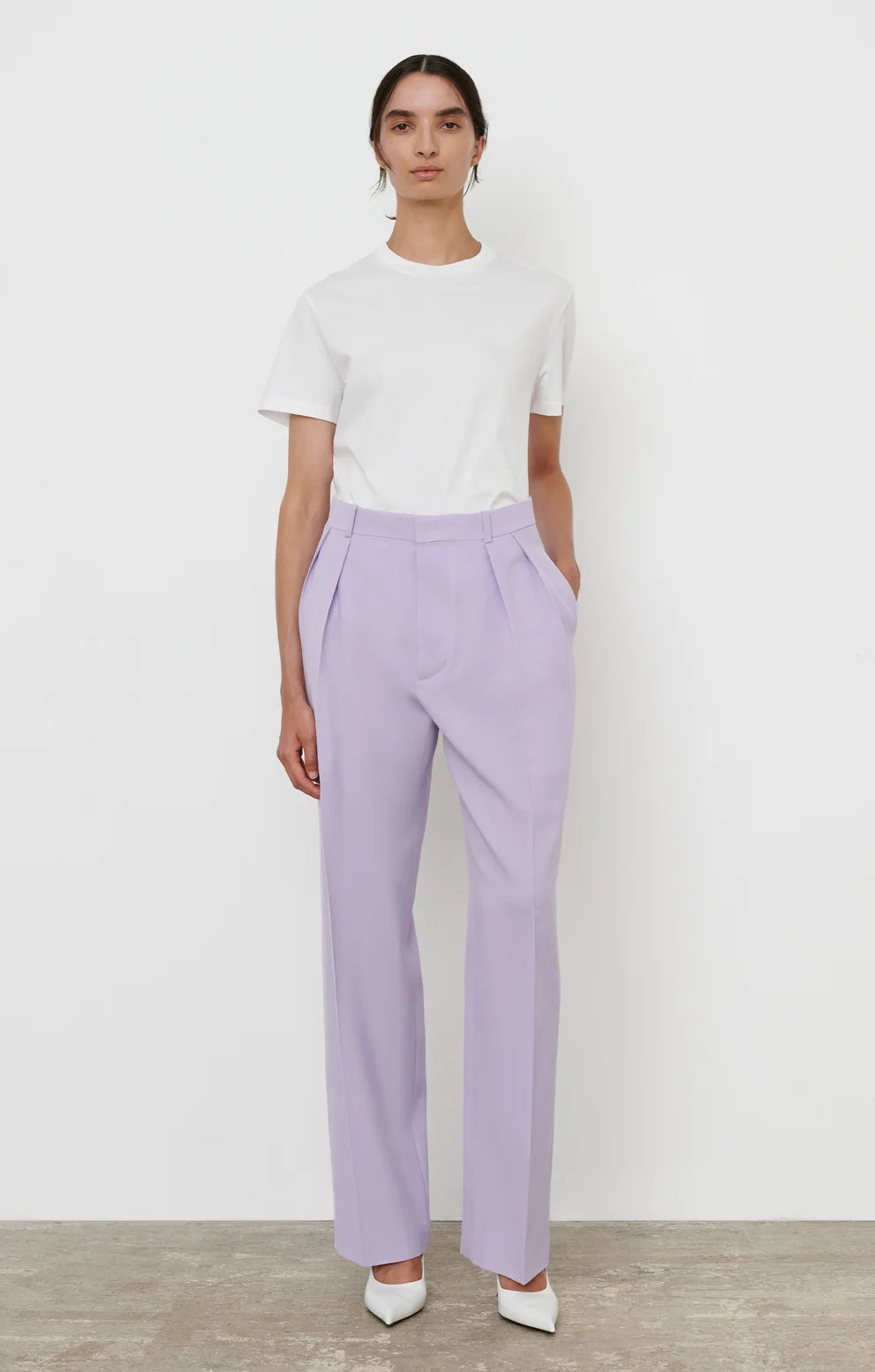 Tapered Low Rise Trouser - Lilac