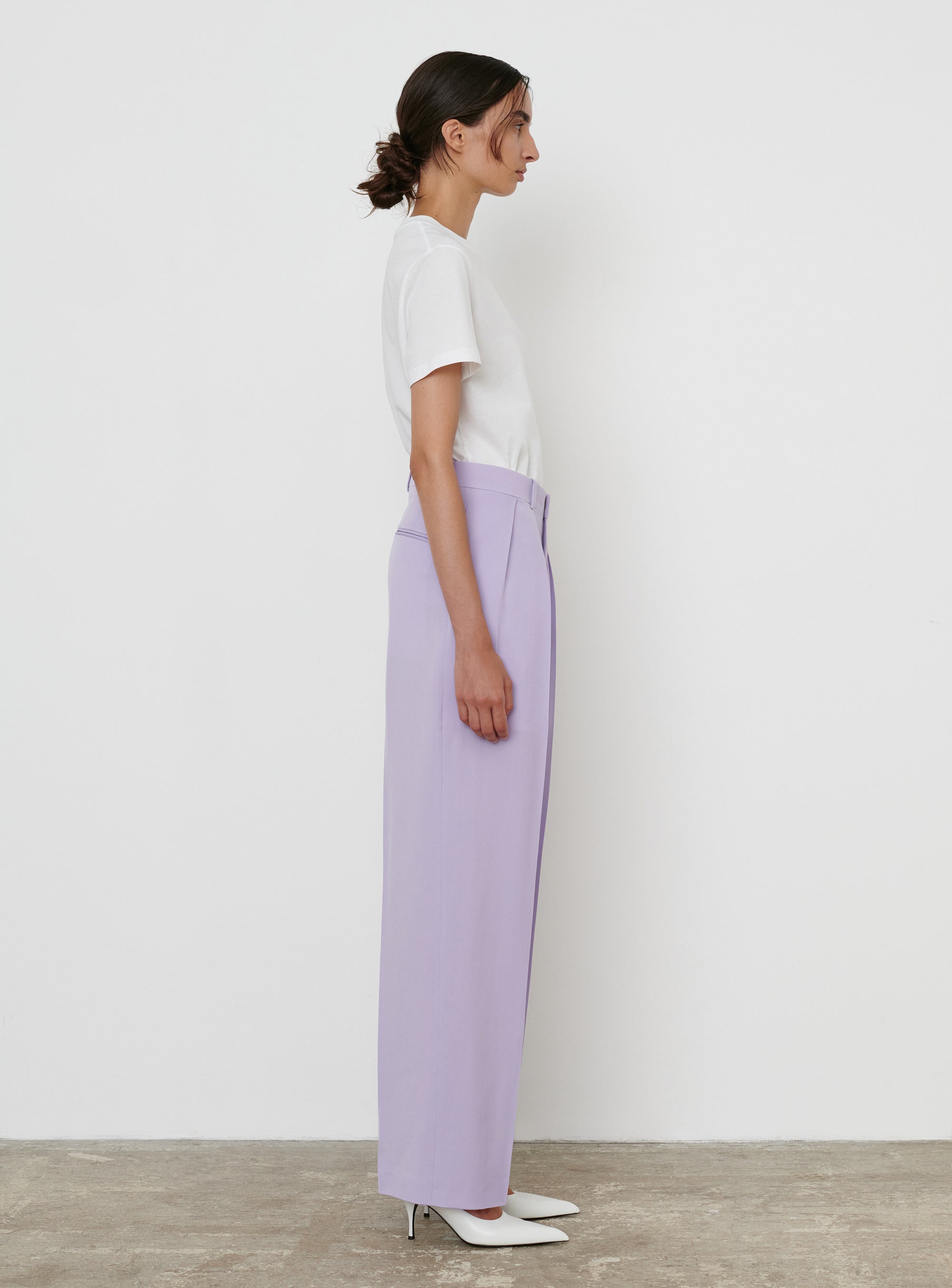 Tapered Low Rise Trouser - Lilac