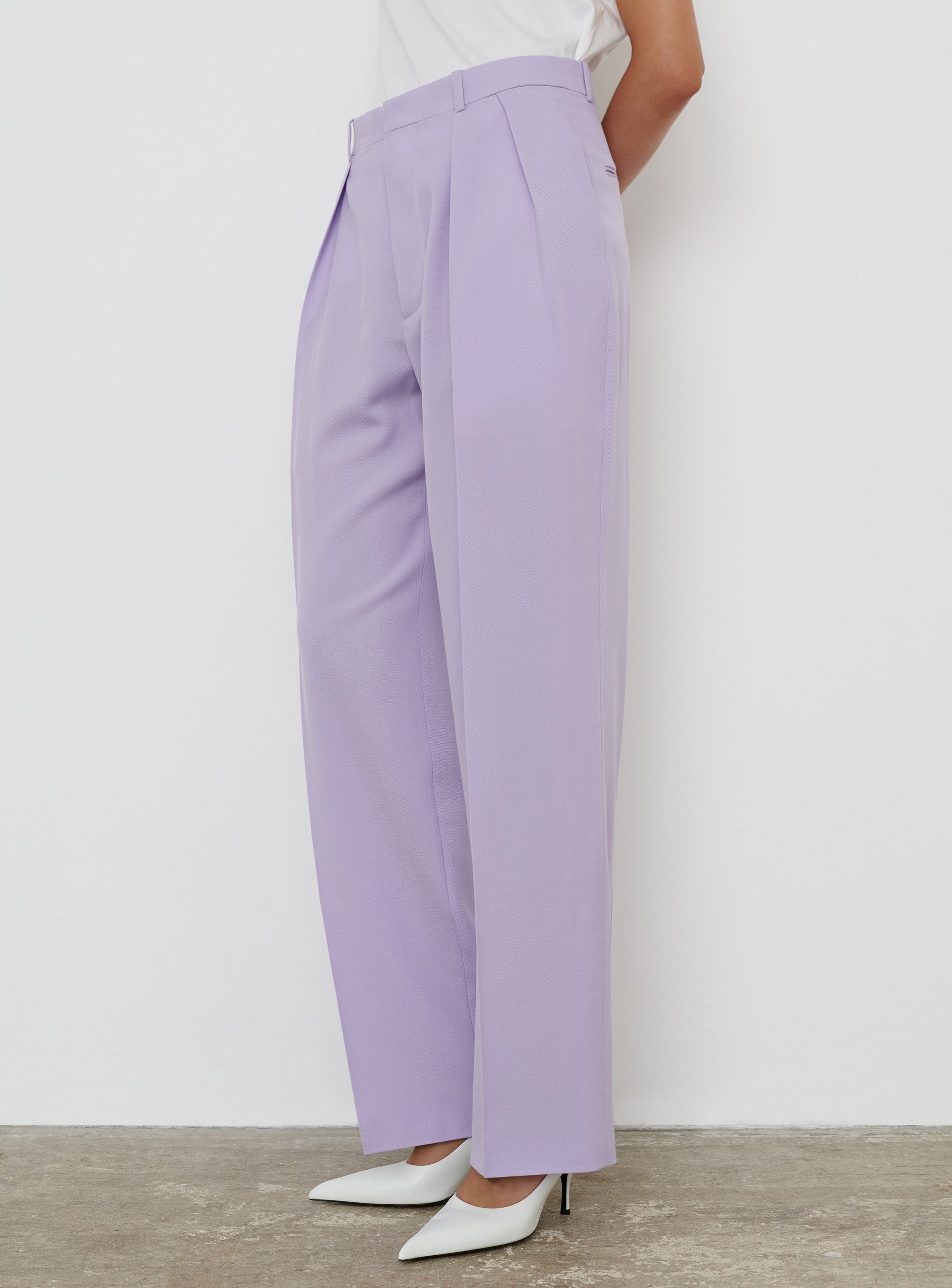 Tapered Low Rise Trouser - Lilac