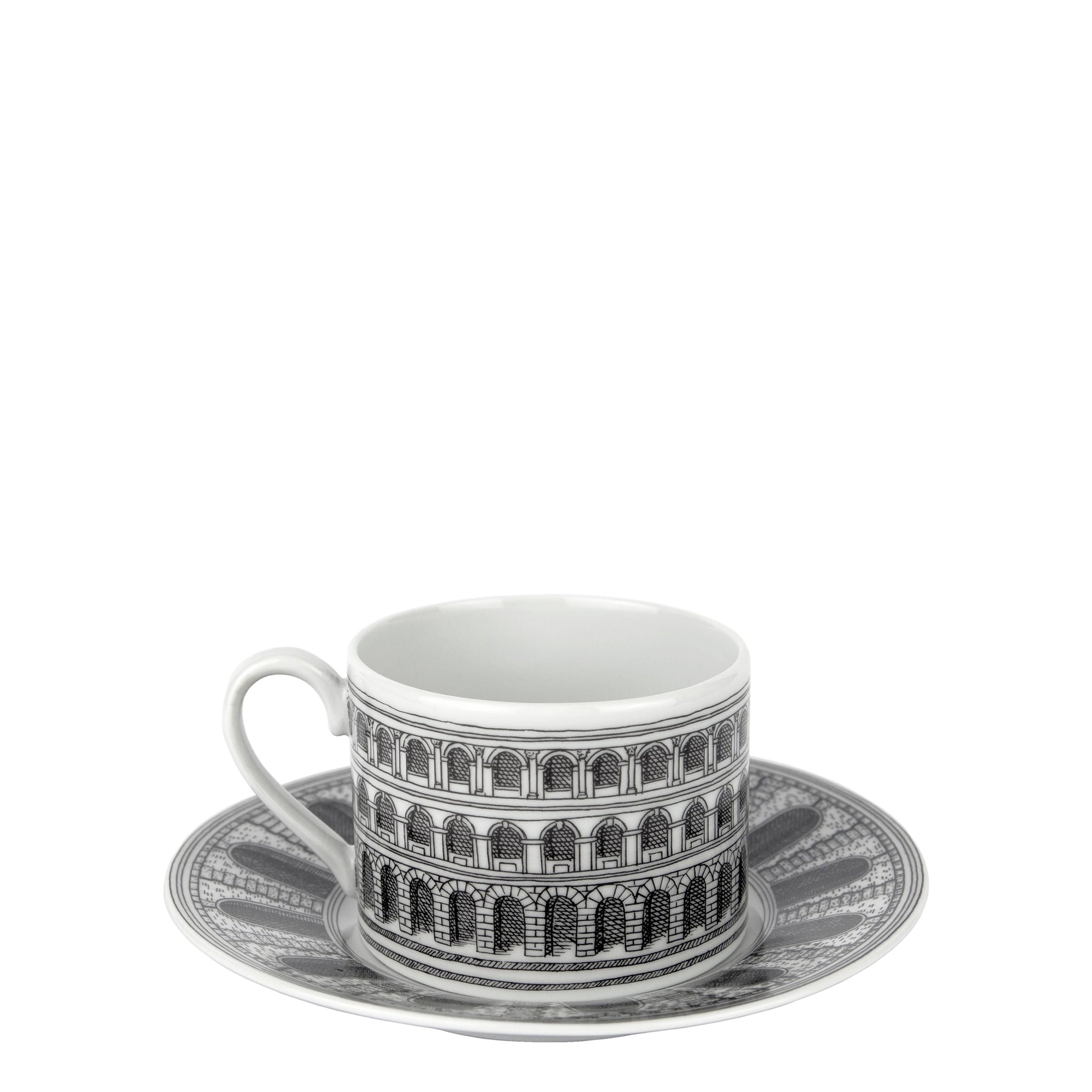 Architettura porcelain teacup - Black & White