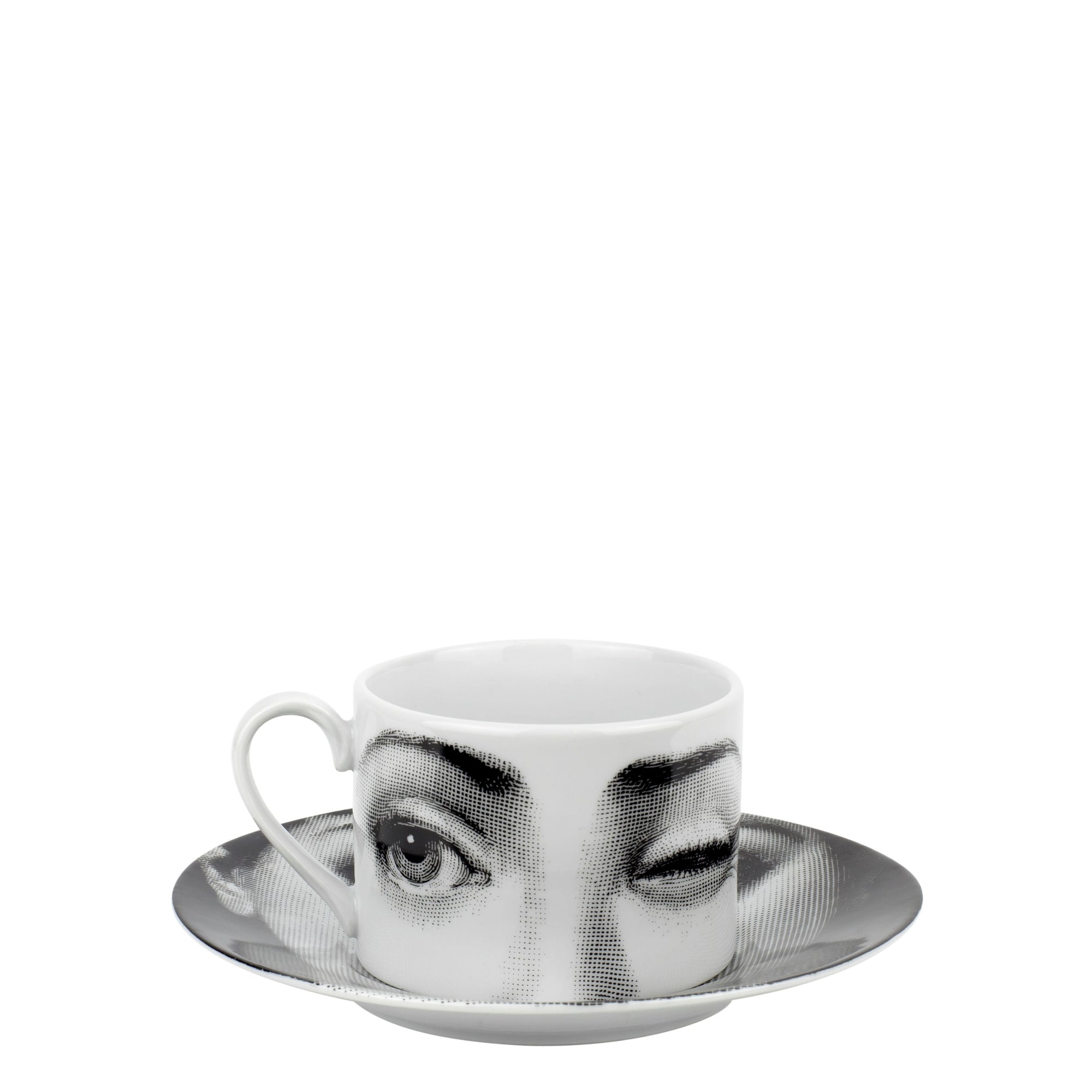 Tema e Variazioni 2005 porcelain teacup - Black & White