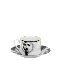 Tema e Variazioni 2005 porcelain teacup - Gold & Black & White