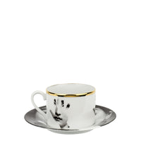 Tema e Variazioni 2005 Mano porcelain teacup - Gold & Black & White