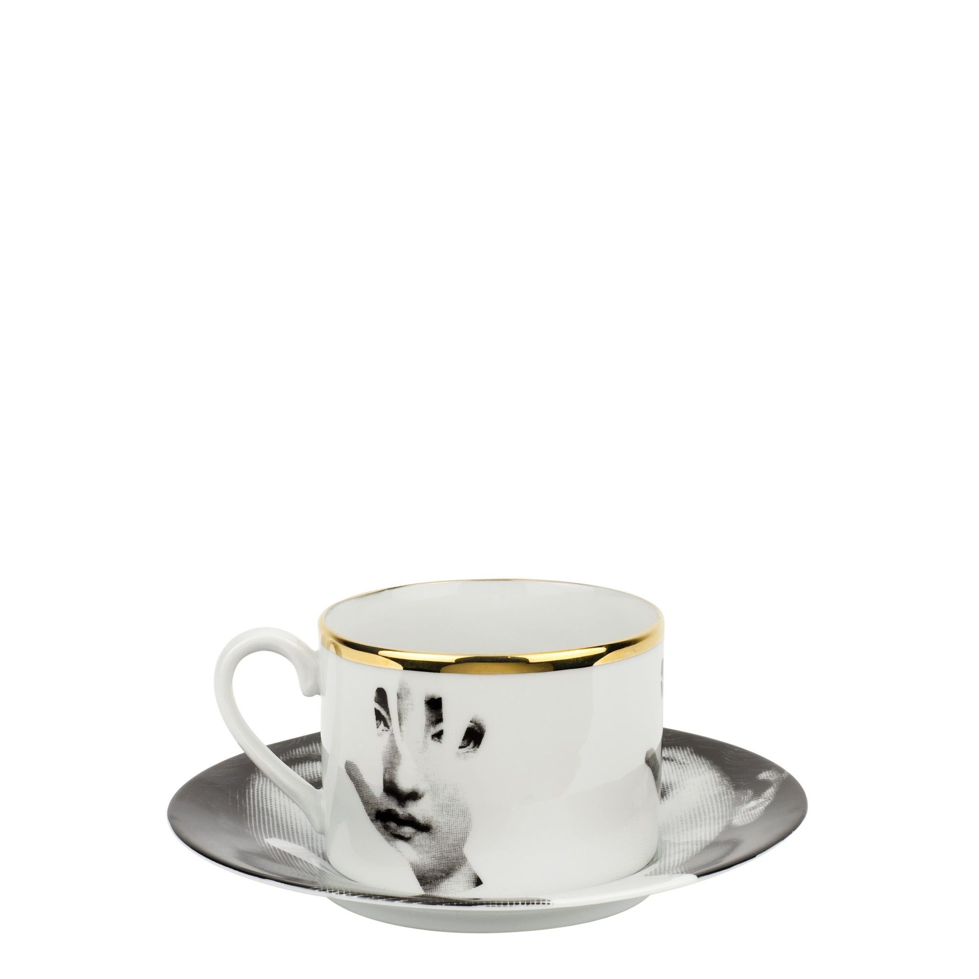 Tema e Variazioni 2005 Mano porcelain teacup - Gold & Black & White