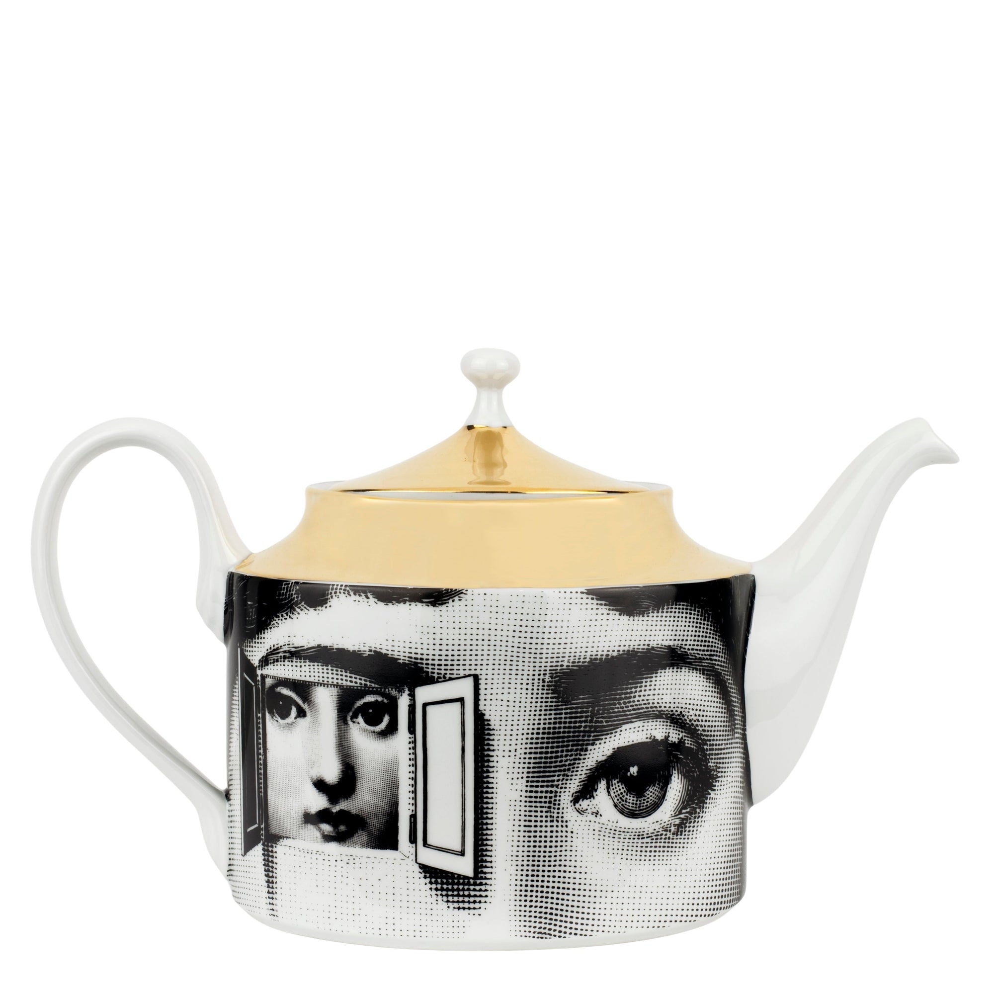 Tema e Variazioni porcelain teapot - Gold & Black & White