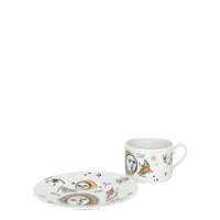 Astronomici n°3 porcelain teacup - Gold & Black & White
