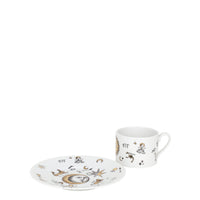 Astronomici n°5 porcelain teacup - Gold & Black & White