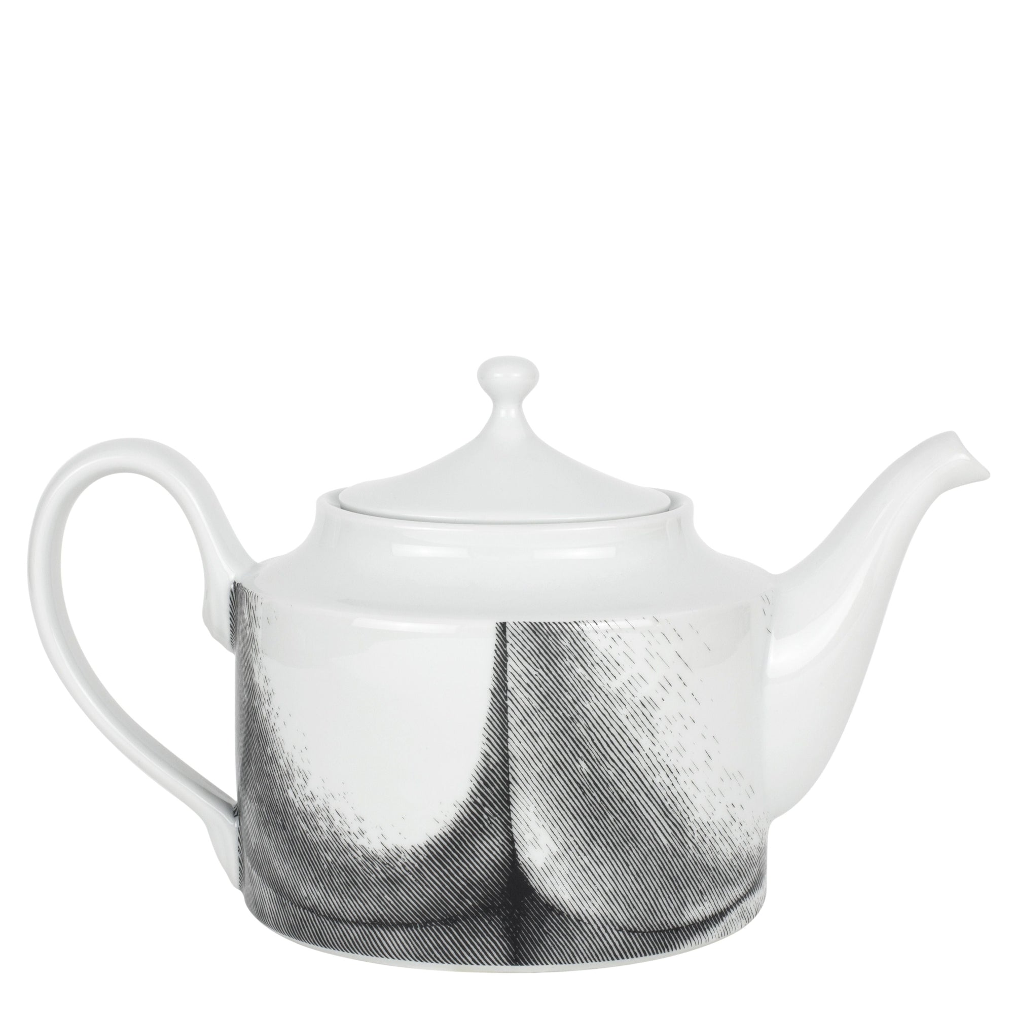 Fronte Retro porcelain teapot - Black & White