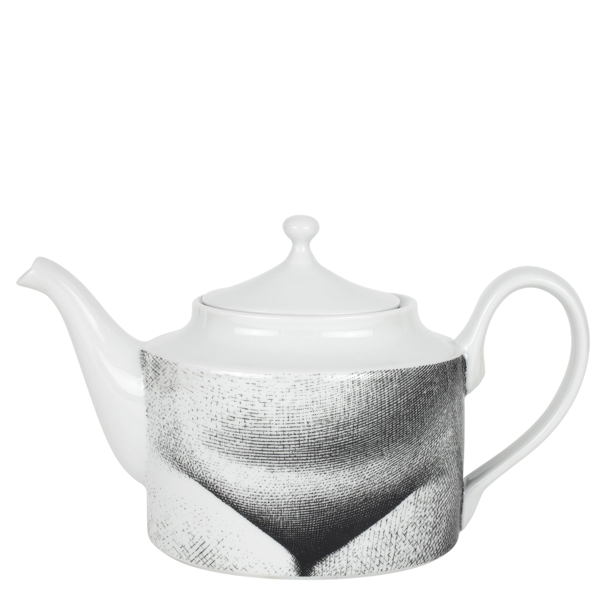 Fronte Retro porcelain teapot - Black & White