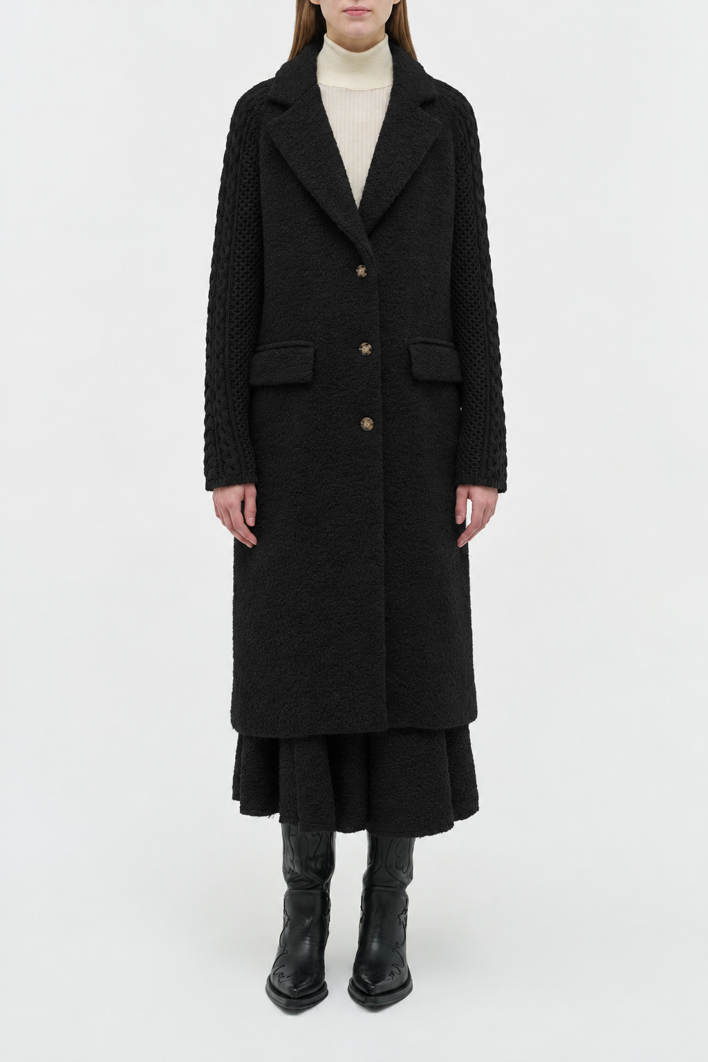 Charcoal / Manteau Charles en cachemire et laine - Charcoal