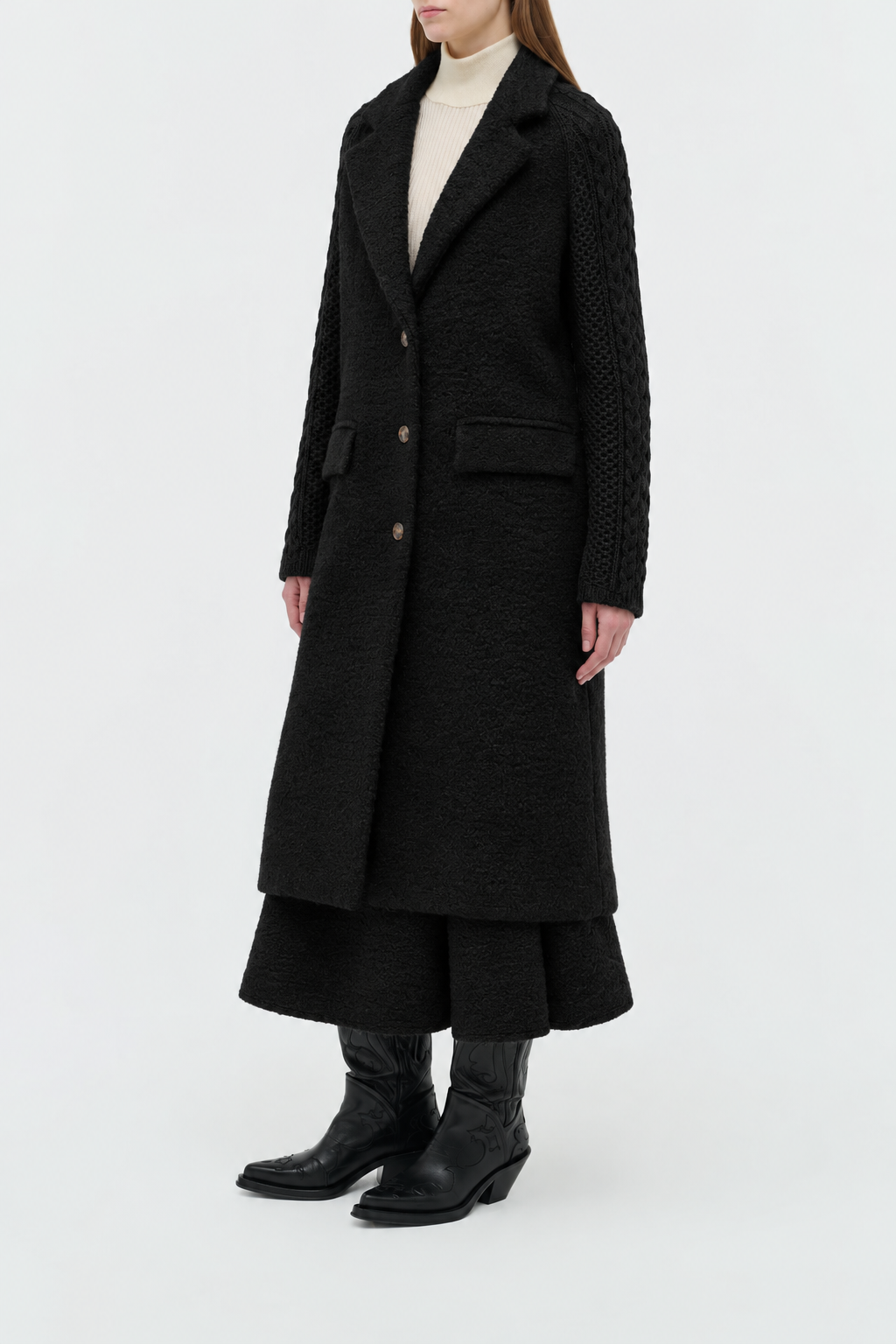 Charcoal / Manteau Charles en cachemire et laine - Charcoal