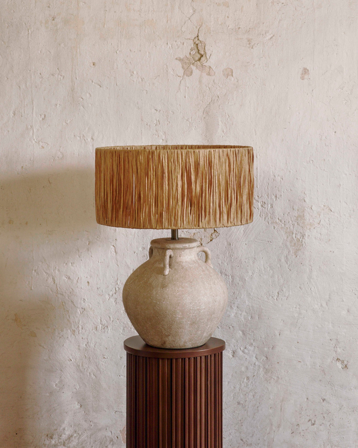 Lampe de table Pompei en céramique - Beige