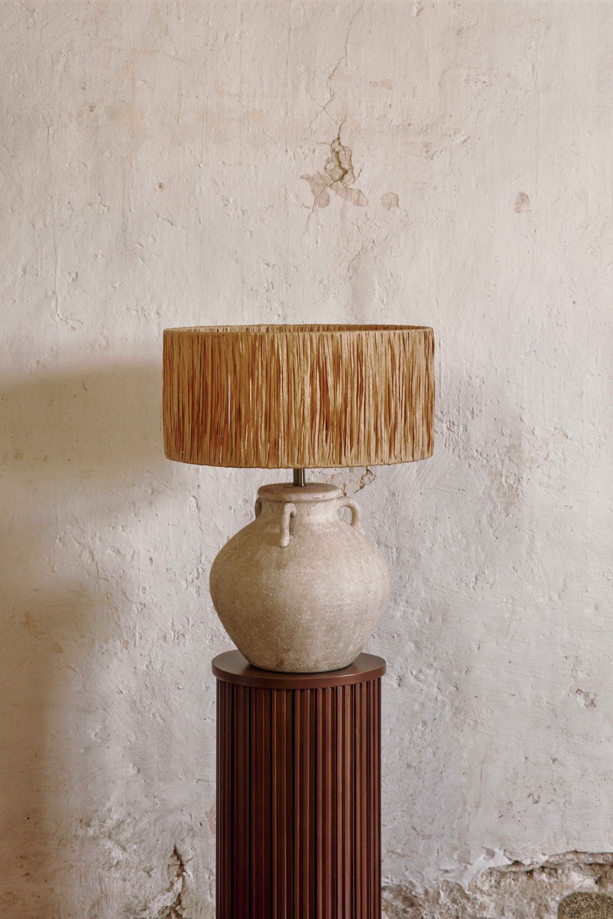 Lampe de table Pompei en céramique - Beige