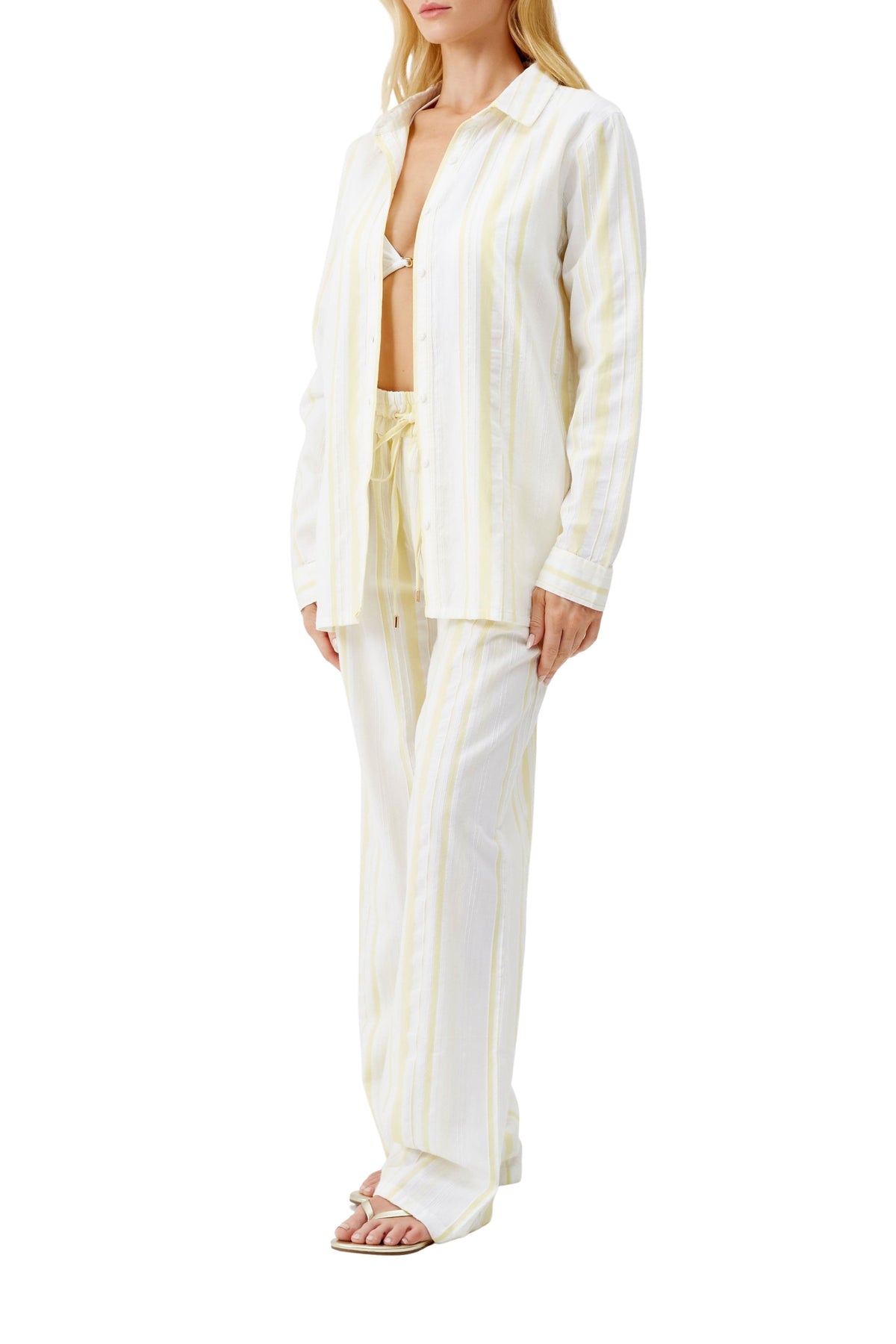 Chemise Tina à rayures - Yellow Stripe