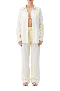 Chemise Tina à rayures - Yellow Stripe