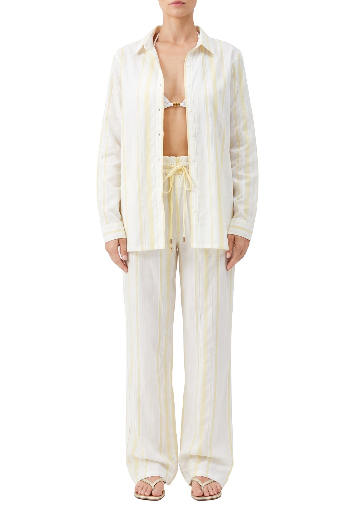 Chemise Tina à rayures - Yellow Stripe