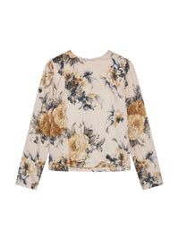 Blouse manches longues en soie - Crema Fantasia